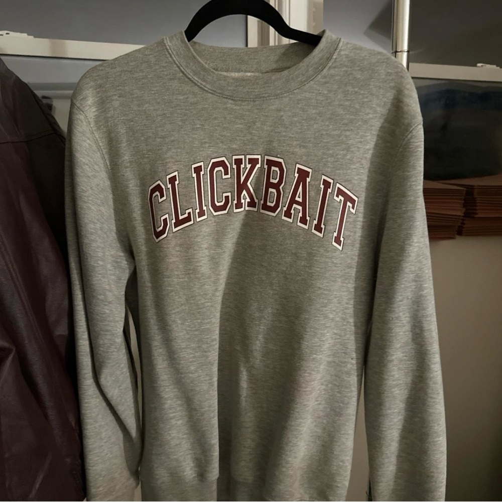 Gray Clickbait Pullover